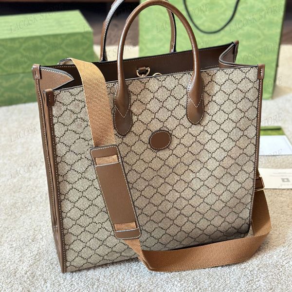 

Womens Totes Shopping Bags Men Large Handbags Fashion Designer Letter Shoulder Wide Strap Crossbody Top Leather Commuter Purses Bag, Blue