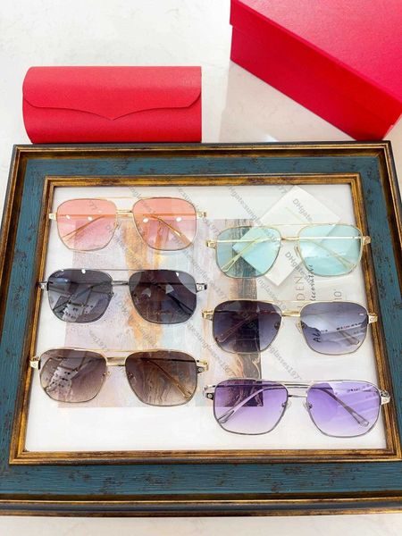 

Fashion Designer Cool sunglasses New metal polarized trendy slim legs personalized driving fashionable glasses