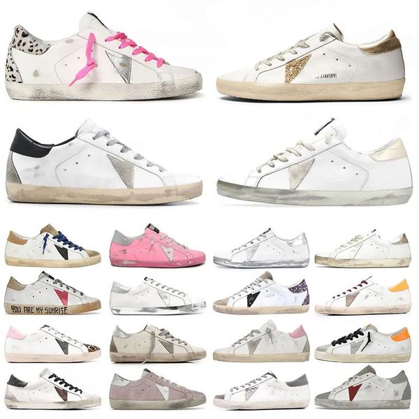 

Designer Sneakers Golden Luxurys Loafers Casual Shoes Leather Italy Dirty Old Shoe Brand Women Men Super-Star Ball Star Trainers 35-46, Indigo