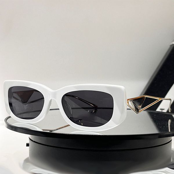 

Designer sunglasses fashionable men and women driving beach party square acetate frame hollowed out metal mirror legs with symbol decorations on the side