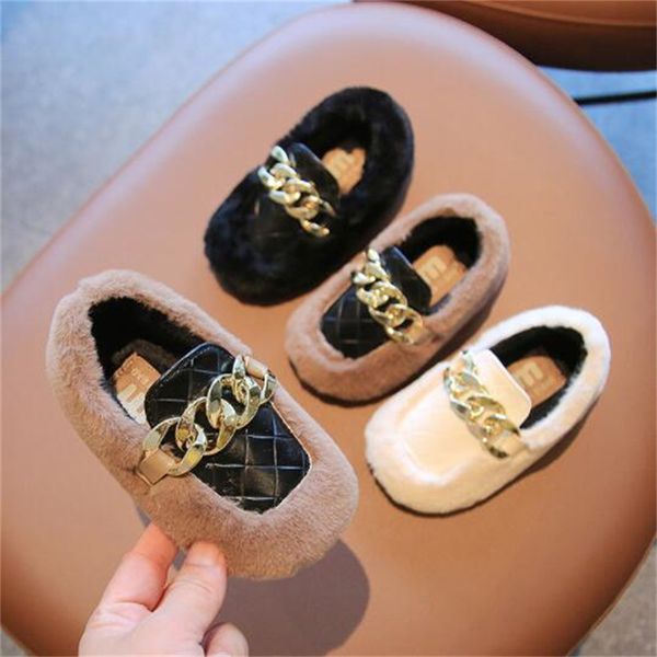 

Winter Kids Shoes Warm Plush Loafer Infant First Walkers Girls Boys Outdoor Sneakers Comfortable Soft Bottom Non Slip Toddler Baby Boots 9b5c, White