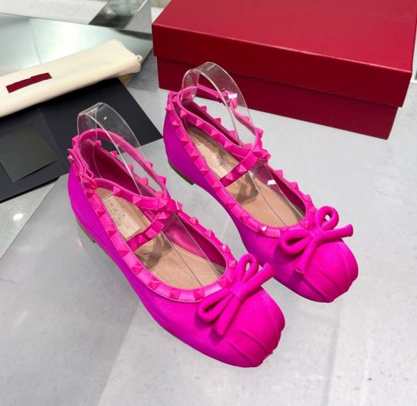 

Women Satin Ballet shoes New MIUM women's bow ballet shoes Bow tie silk satin Cross strap ankles Mary Jane shoes ladies female holiday flat shoes, Pink