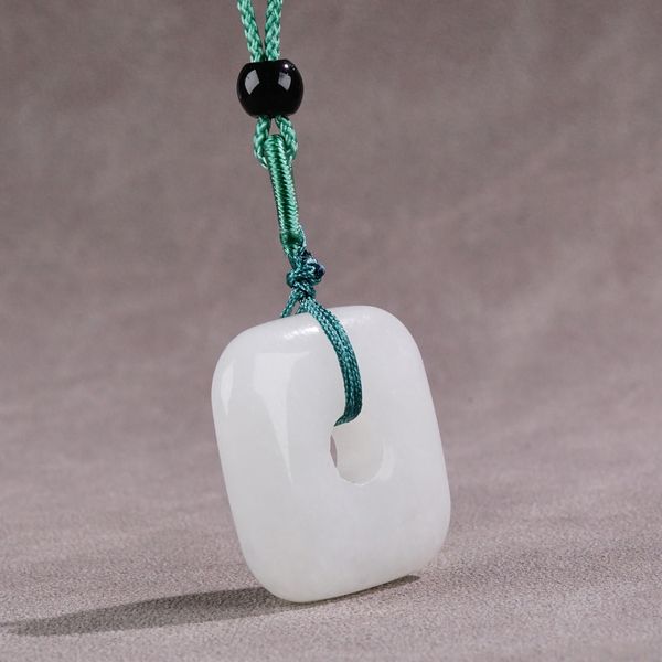 

Natural Square White Jade Gemstone Necklace Solitaire Pendant Cute Necklaces Mens Gold Necklaces With Pendant Popular Jewelry Jewellery For Man Ornate Jewels