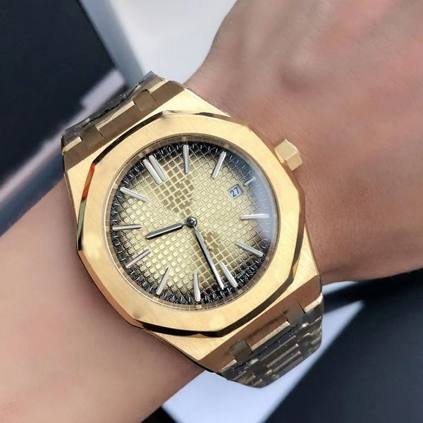 

Mens watch 41mm luxury watch automatic movement watch gold dial 904L stainless steel strap fashion sports watch A designer P watch dhgate watches, Split