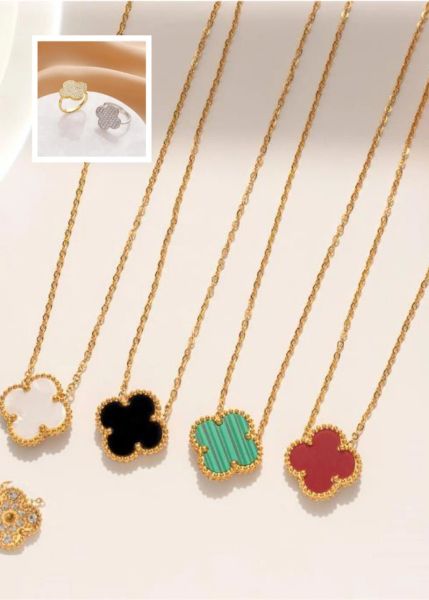 

18K Gold Plated vanly cleefly Clover Necklaces Luxury Designer Necklace Flowers Four-leaf Clover van Fashional Pendant Necklace Christmas Wedding Party Jewelry9K