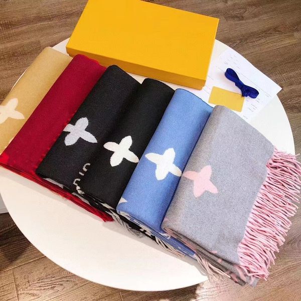 

Wool Scarf Hijab Echarpe Scarfs Winter Spring 100% Cashmere Scarf Fashion Men Women Designer Classic Letter Pattern Pashmina Shawl Echarpe Luxe s
