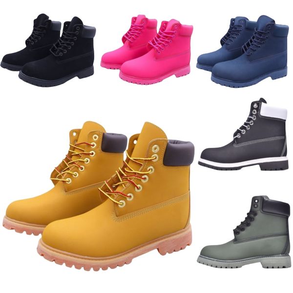 

New fashion boots top designer high top shoes cowhide thick sole letter shoes outdoor anti slip martin boots lace up candy shoes waterproof motorcycle boots, 12