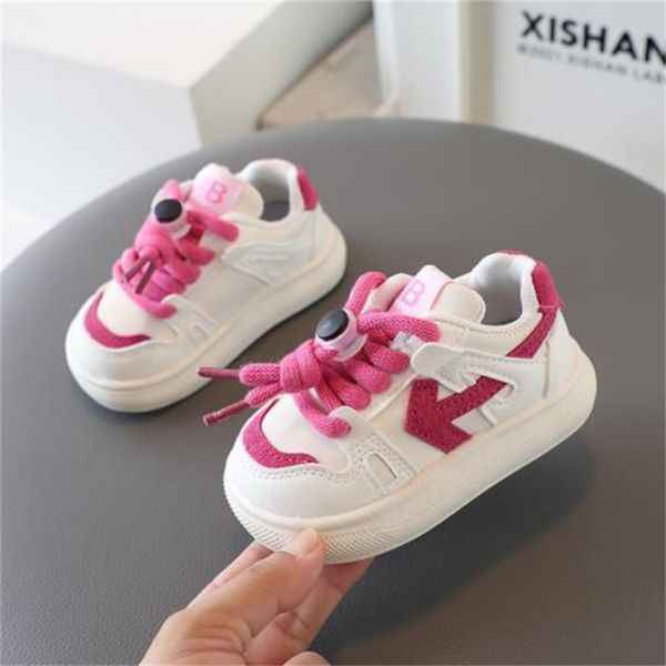 

Kids Shoes Leather Toddler Infant Sneakers Spring autumn Children Athletic Shoe Fashion Outdoor Boy Girl Trainers, Pink