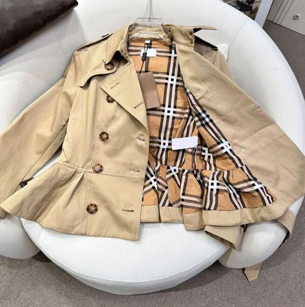 

Spring Women Designer Jackets Classic Jacket Coats With Letters Lady Windbreaker Coat Clothing Casual Streetwear High Quality, Khaki