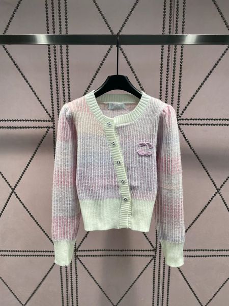 

2023 designer cardigan women's sweater polo shirt button shirt classic letter print fashion regular casual long sleeve knit jacket sweater women's SML, 01
