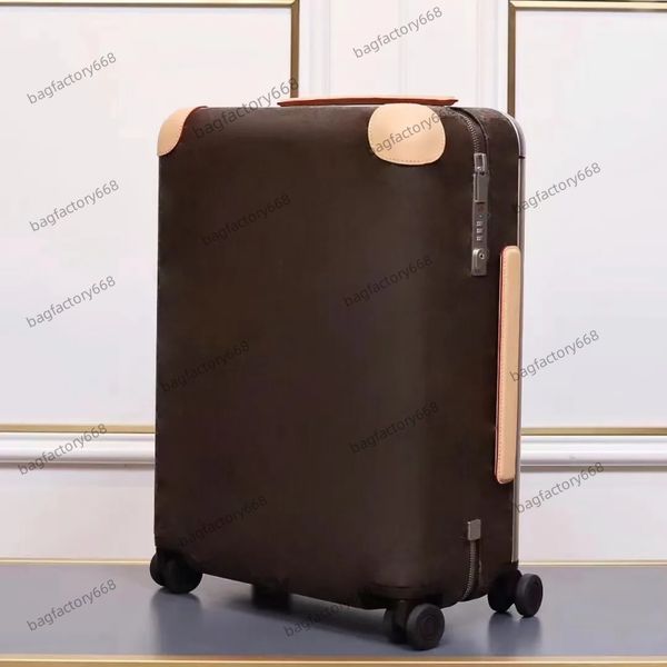 

10A luxurys designer bag Suitcases Horizon 55 Top quality luggage designer travel unisex Rolling luggage spinner spinner brown suitcases travel luggage Brown Pink