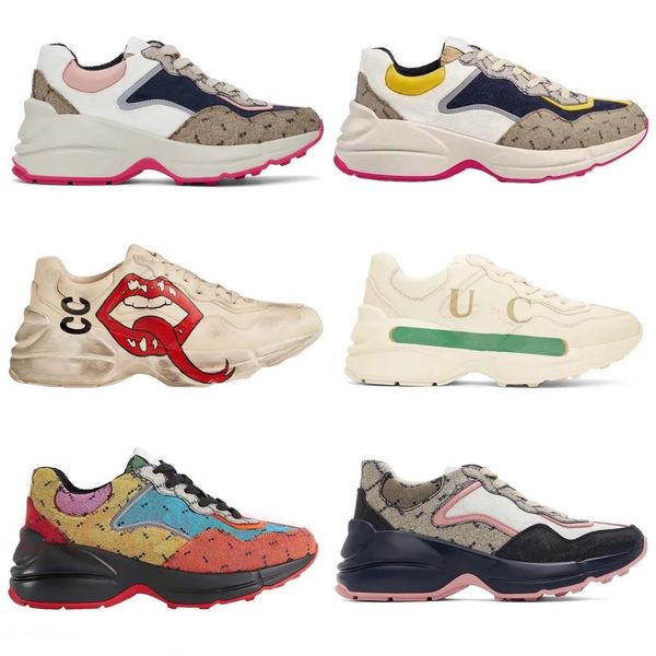 

2023 Designer shoes sneakers G family Genuine leather retro classic plaid sports casual shoes Retro fashion men's and women's sports shoes, 19l