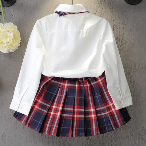 

Clothing Sets Dancewear Melario College Girls Dress Autumn Kids Clothes Long Sleeve Shirts And Skirts Bowknot Casual PCS Suits Student 35ed, Black