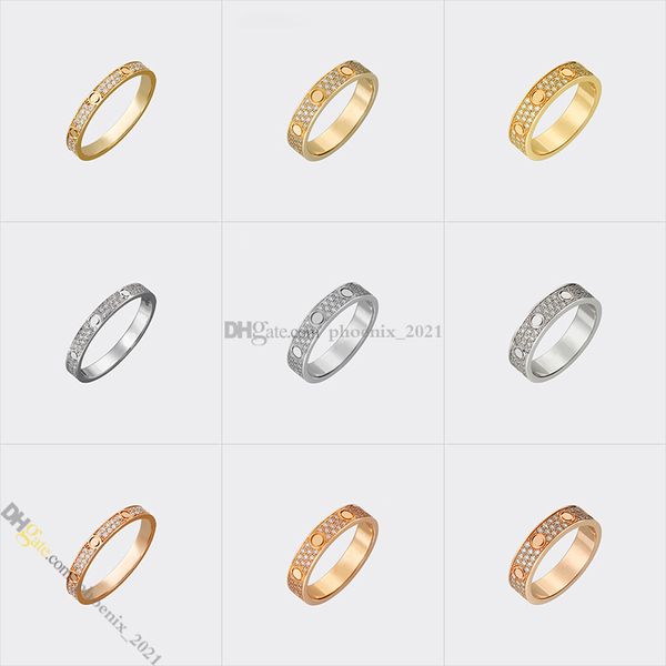 

Jewelry Designer for Women Screw Ring Designer Ring Diamond-Pave Titanium Steel Rings Gold-Plated Never Fading Non-Allergic,Gold/Silver/Rose; Store/21621802