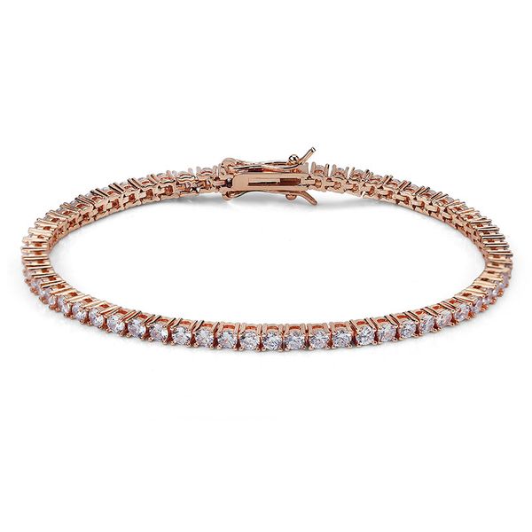 

3mm 4mm 5mm Tennis Bracelet Moissanite Bracelets Diamond Jewelry Women 18K Rise Gold Silver Tenis Bracelet Iced Out Jewelry for Men Party Christmas Gift