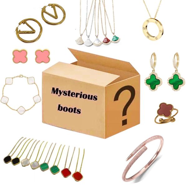 

Mystery box Luxury Gifts for woman man jewelry vanclef tiffanyjewelry Christmas Blind box Lucky Mystery Box one random necklace bracelet earrings rings and more