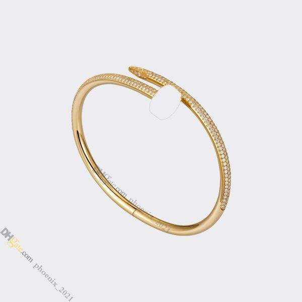

Nail Bracelet Jewelry Designer for Women Diamond-Pave Designer Bracelet Titanium Steel Gold-Plated Never Fading Non-Allergic,Gold Bracelet; Store/21621802