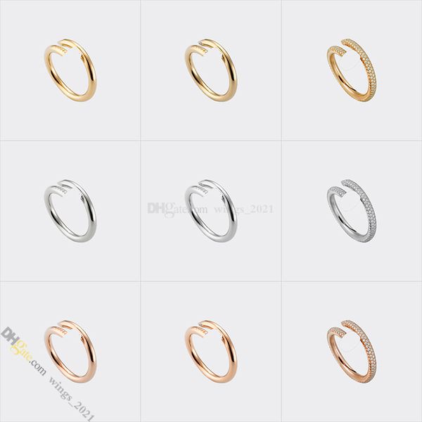 

Nail Ring Jewelry Designer for women designer ring diamond rings Titanium Steel Gold-Plated Never Fading Non-Allergic Gold/Silver/Rose Gold Christmas Gift Jewelry