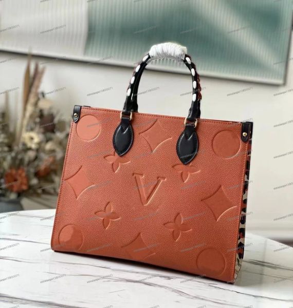 

FASHION Crafty ONTHEGO PM WOMEN luxurys designers bags Embossing Monograms genuine leather lady Handbags messenger, Packaging bag