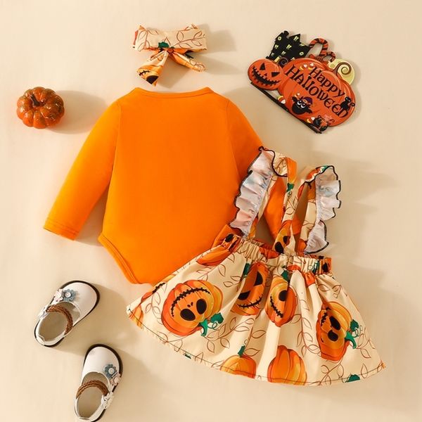 

Clothing Sets Ma Baby 018M Halloween Born Infant Baby Girls Clothes Outfits Long Sleeve Romper Skirt Headband Costumes D05 230923, Orange