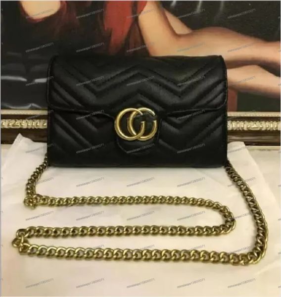 

Women Leather Handbags Quality Chain Shoulder Bags Luxury Brand Messenger Bags Designer HandbagGG Purse Female Evening, Pink