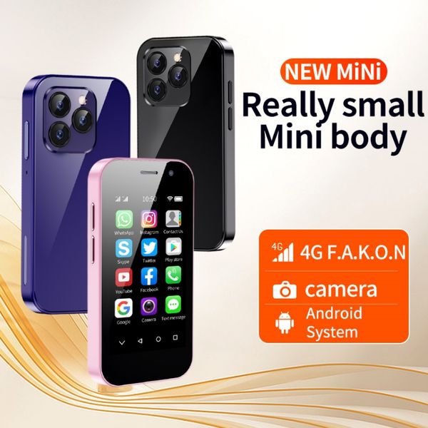 

XS14 SOYES Original Pro 3.0 Inch 4G LTE Cellphone Unlocked Mini Smartphone Android 9.0 Dual Sim Card Face ID Camera WIFI Hotspot GPS OTG Mobile Phone, Orange