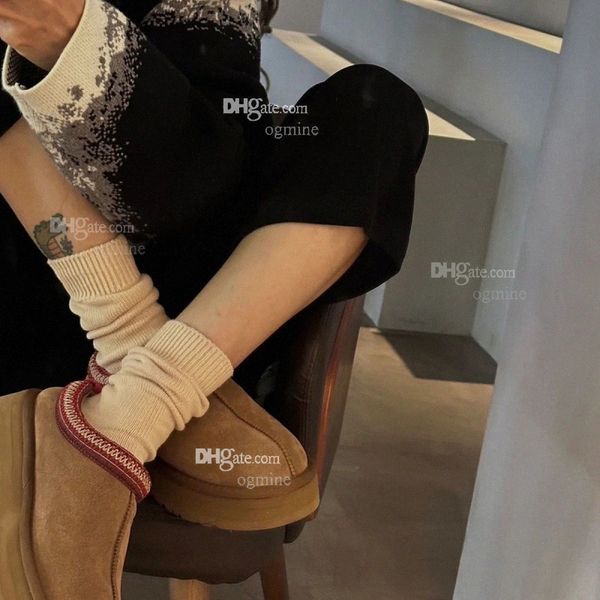 

Designer Australian W Tazz Braid Slippers Tasman Slides flat Platform Wool Blend Winter leisure slides Warm Wear fuzz AU Boot Snow wome0lEA#, 23