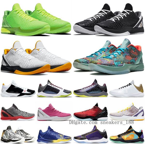 

6 Mamba Mens Basketball Shoes Zoom Protro Prelude Mambacita Grinch Think Pink 5 Alternate Bruce Lee Del Sol Big Stage Lakers 24 sports trainers sneakers, 9701