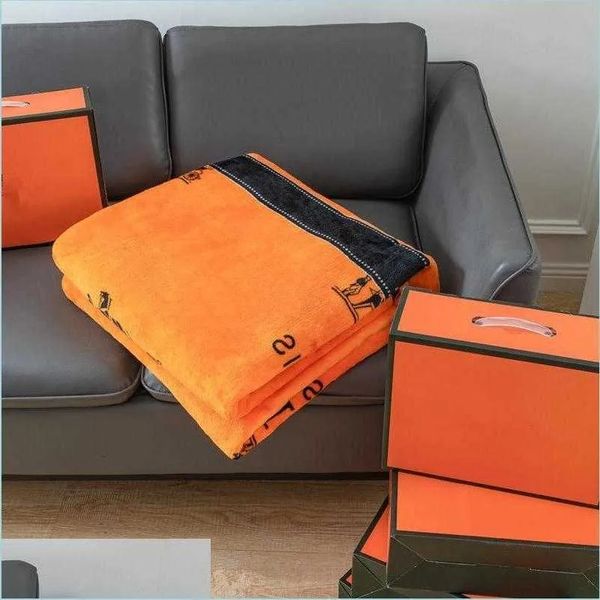 

Designer Blanket Soft Home Office Nap Air Conditioning Sofa Decoration Travel Car Throw Blankets High Grade Business Gift, Multicolor