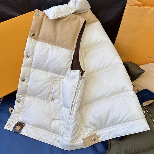 

Designer Vest Down Unisex Sleeveless Tops Coats Fashion Classic Flower Letter Lining Woman Jackets Waistcoat Winter Downs Clothes SML, Green