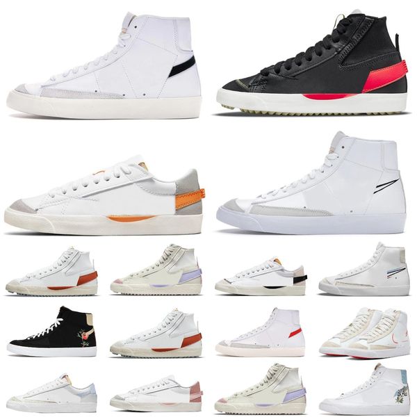 

Trainers Blazer High Casual Shoes Mens Women Designers Low Vintage Blazers OG Jumbo Black White Blue Red Indigo Pine Green Punch Sail Gum Mid 77 Platform Sneakers, 03#