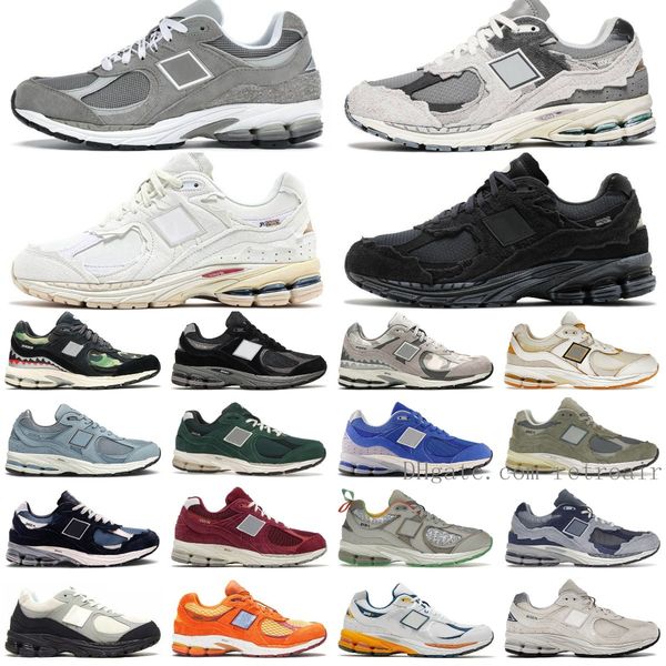 

New 2002R Casual shoes Protection Pack Phantom black white Grey Navy Pink Purple Incense Suede Red Green Camo Navy Blue OG balan 2002 R Camo Men woman sports sneakers, #08