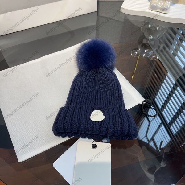 

Beanie for Men Designer Hats Cap Monclair Italian Trendy Stretch Wool Warm Hat Mens Stylish Lettered Cashmere Winter Bonnet, B#dark grey
