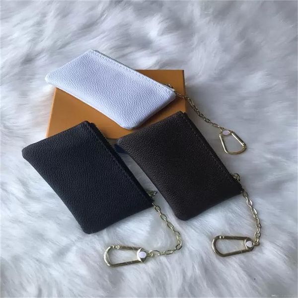 

With Dust Bags Womens Men women KEY POUCH POCHETTE CLES Designers Fashion handbag Women Mens Credit Card Holder Coin Purse s Wallet Bag M62650, Kb-black grid