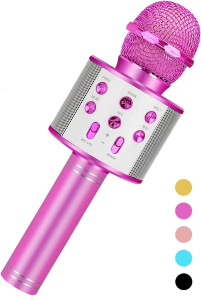 Learning Toys ZK20 Karaoke Microphone for Kids Singing 5in1 Wireless Microphone with LED Lights Karaoke Machine Portable Mic Speaker 230926