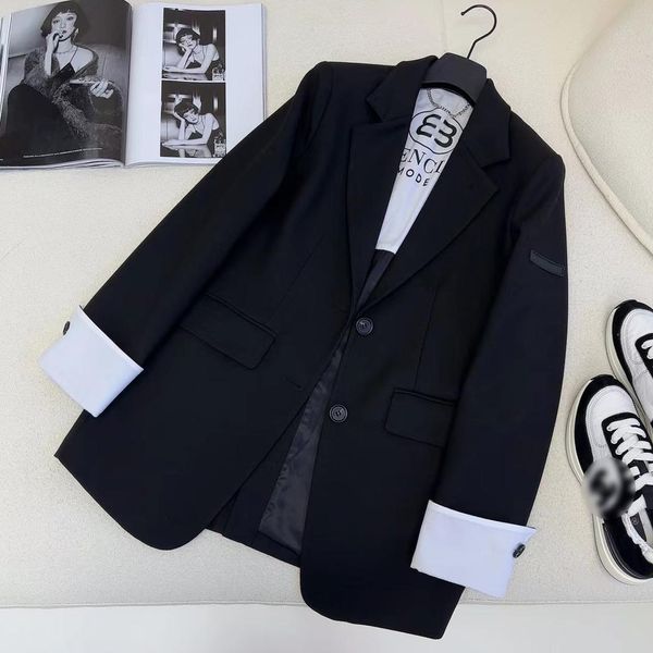 

Designer Womens Suit Overssize Blazers Outerwear Coats Classic Letter Formal Work Suits Four Season Tops High Quality Clothing SML, Black