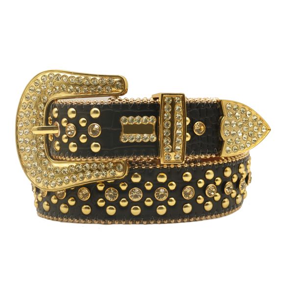 2023 Classic Designer Bb Belt Simon Belts for Men Women Shiny diamond belt Black on Black Blue white multicolour with bling rhinestones as gift