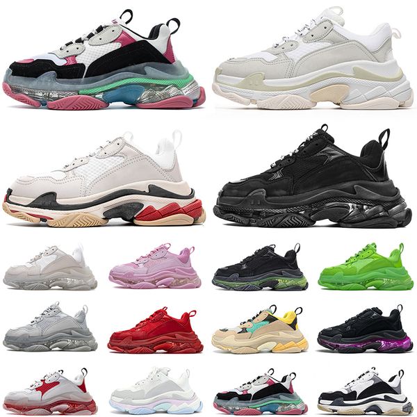 

Triple S Designer Shoes Men Women Plate-forme Oversized Balencigas Athletic Shoe Luxury Trainers Fashion Sneakers Outdoor, Item.29 black pink 36-40