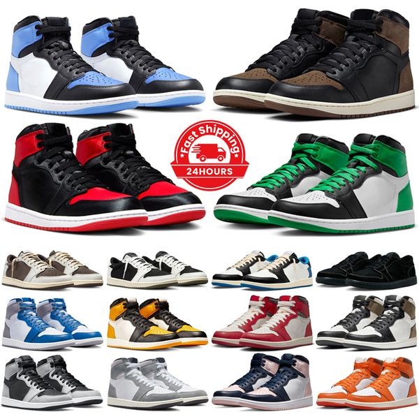 

Jumpman 1 basketball shoes men women 1s Palomino Satin Bred UNC Toe Lost and Found True Blue lows Olive Black Phantom Reverse Mocha mens trainers sports sneakers