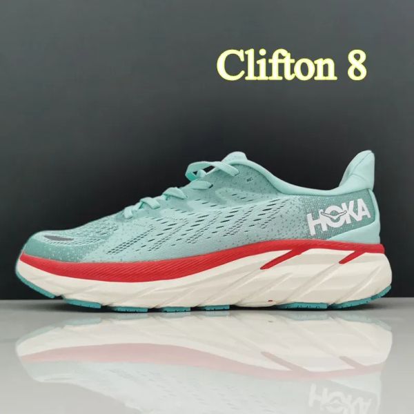 

Running Shoes One Bondi Clifton 8 Carbon x 2 Men and Women All Black Blue Red White Mens and Womens Sports Shoes, Dark navy