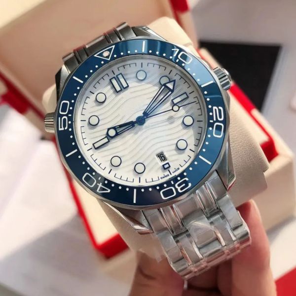 

Top Luxury Men Seamaster Sports Watch 2813 Automatic Mechanical Fashion Skeleton Diving 300 Watch 42mm Luminous Ceramic Stainless Steel Waterproof Seahorse A, As shown