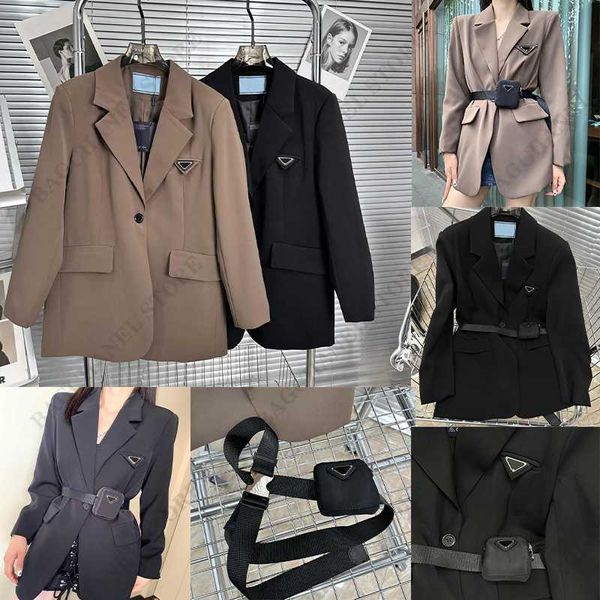 

Suits Women's Blazers Luxury women's suits coat waist bag designer jacket fashion classic inverted lady slim temperament color black khaki Clothing 6VJQ