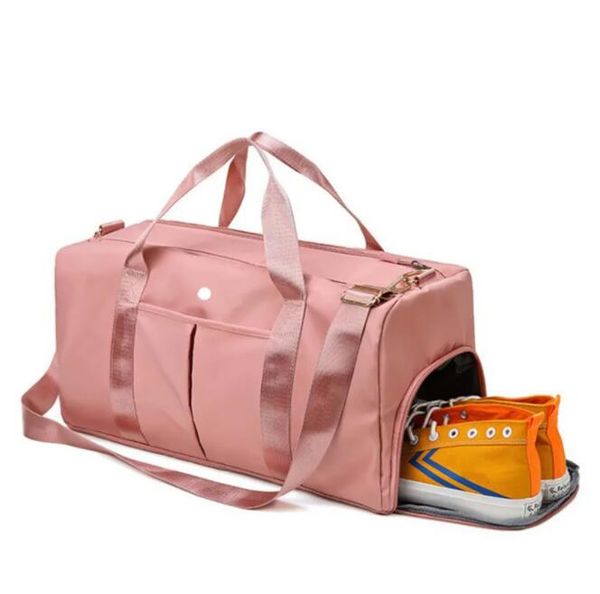

Outdoor Duffle Bag Fitness Shoulder Bag Sports Large Capacity Travel Bag Shoe Location Wet and Dry Separated Household Outsourcing, Deep purple