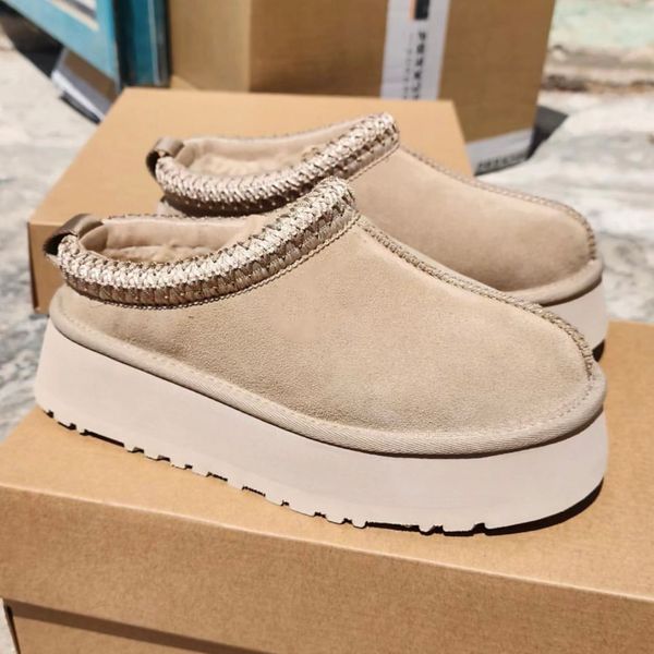 

Uggsboots Women Designer Boots Tas Slippers Winter Boots Australia Women Slippers Classic Snow Boot Plush Ankle Short Mini Fur Womens Tazz Boots, 12