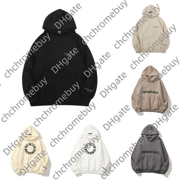 

ess luxury men's sweatshirts jackets hoodies men women letter essentials pullover hooded street hip hop sweatshirt sweater hoodie casua, Black