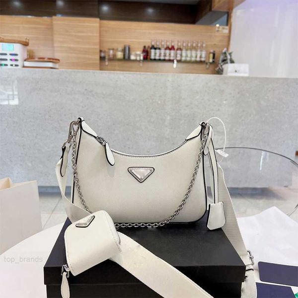 

ladies luxury designer bags2023 re edition 2005 leather pradhan one shoulder triple crossbody coin purses ladies wallets fashion bag case