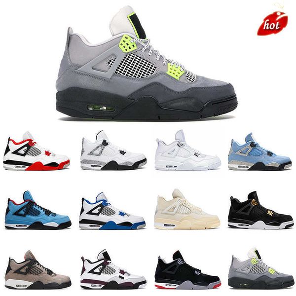 

new men basketball shoes taupe haze university blue 4s 4 sail black cat fire red trainer fashion sneakers -13
