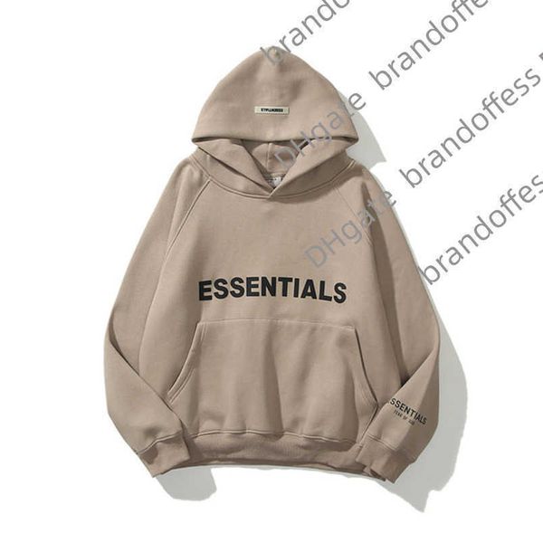 

luxury ess men's sweatshirts jackets hoodies men women essentials chest letter sweater sportswear hooded casual pullover couple jacket, Black
