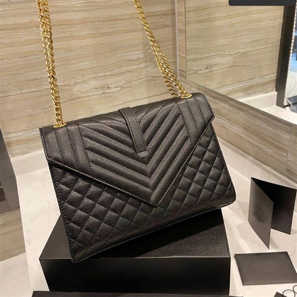 

women envelope crossbody bag golden chain flap shoulder messenger bags multiple colors genuine leather humanoid pattern 96t