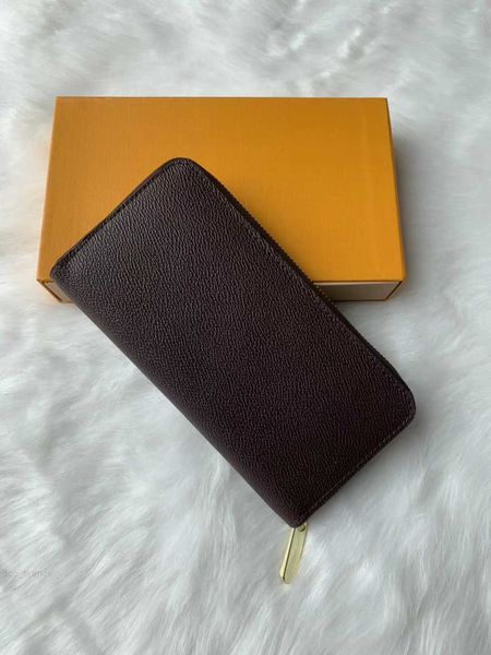

new style fashion men women zip purse card holders wallet leather long style coin pocket with box case, Red;black